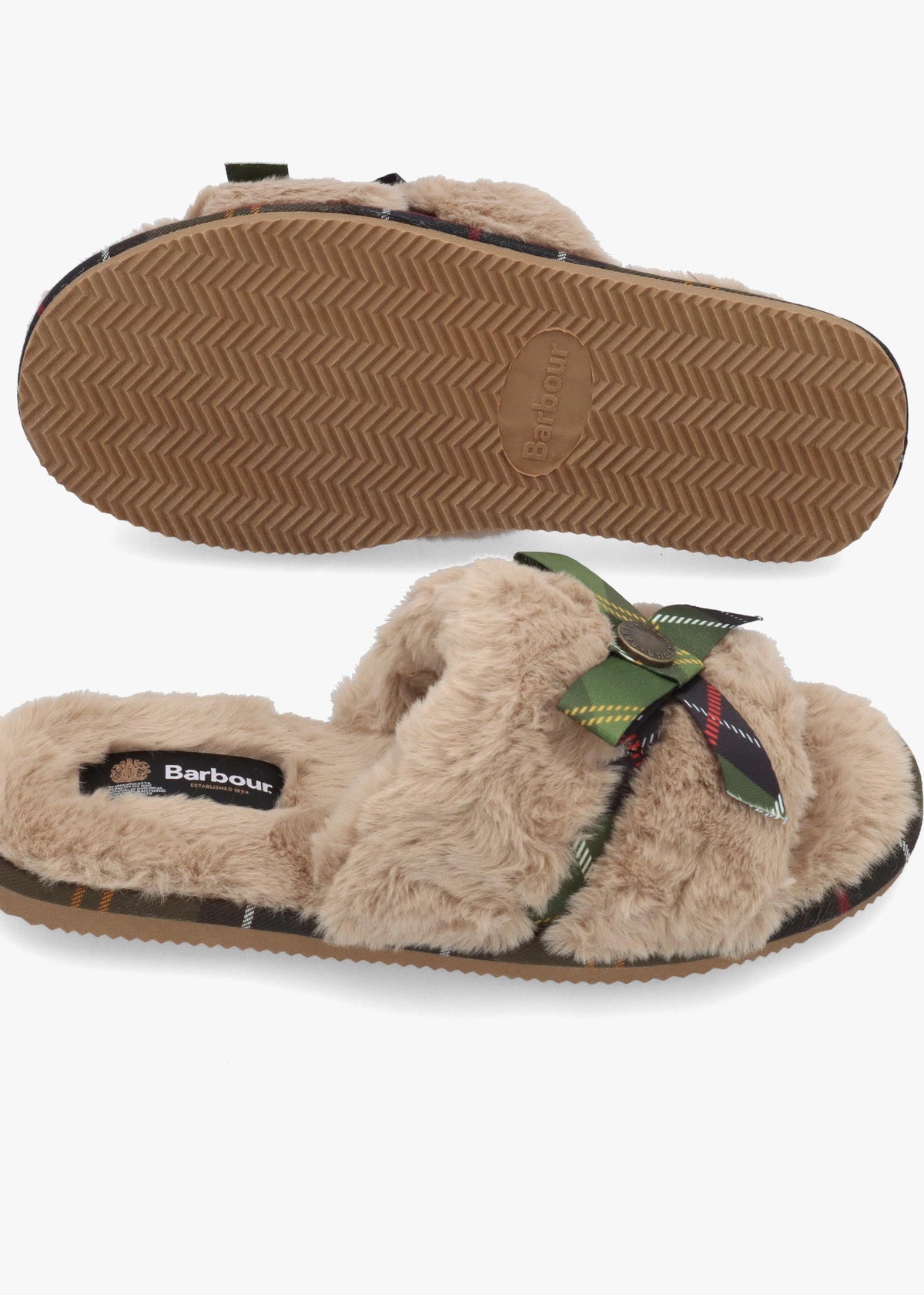 Barbour Eleanora Taupe Slipper