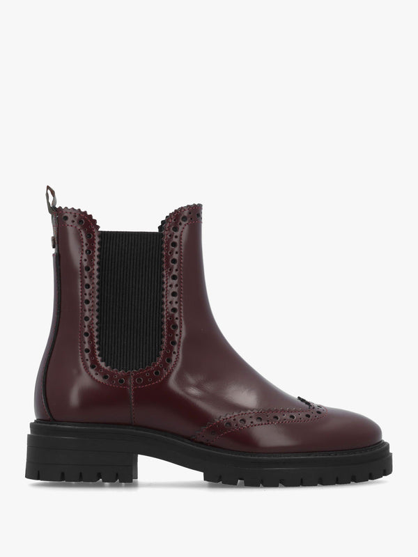 Barbour Fawne Cherry Leather Chelsea Boots