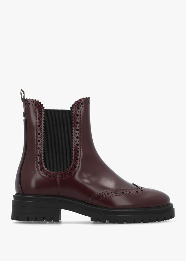 Barbour Fawne Cherry Leather Chelsea Boots