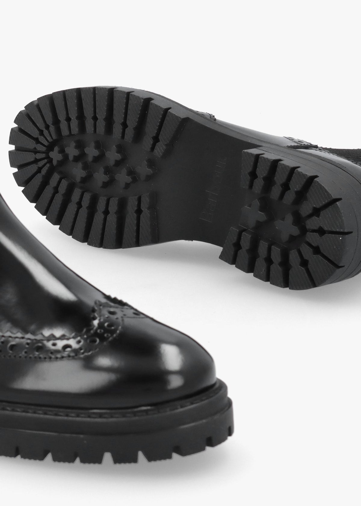 Barbour Fawne Black Leather Chelsea Boots