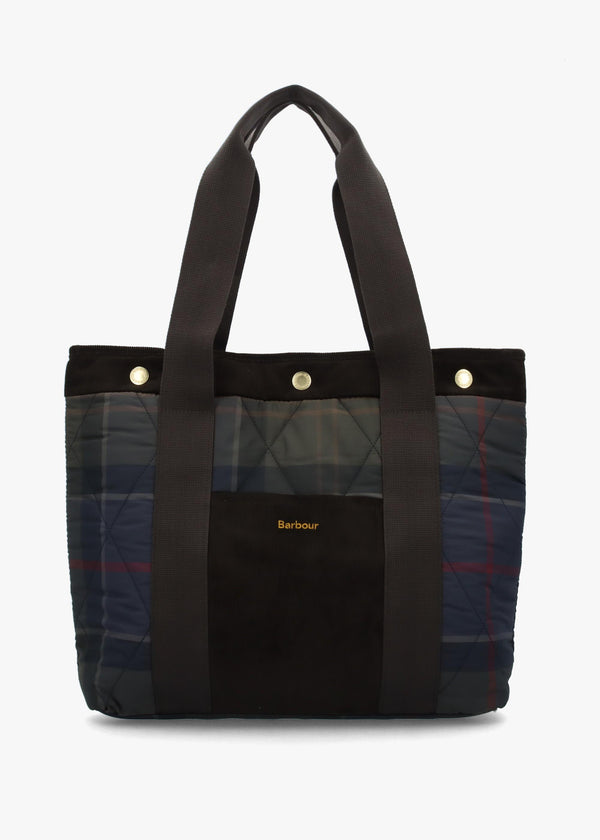 Barbour Healy Quilted Tartan Tote Bag