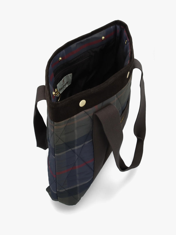 Barbour Healy Quilted Tartan Tote Bag