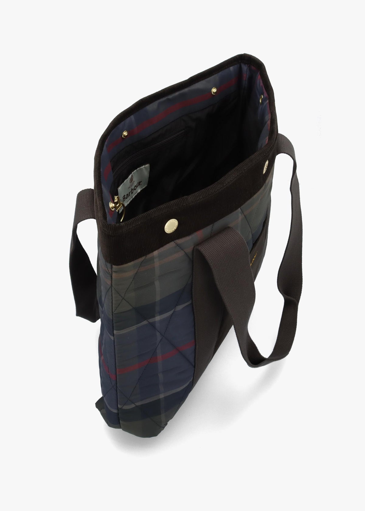 Barbour Healy Quilted Tartan Tote Bag