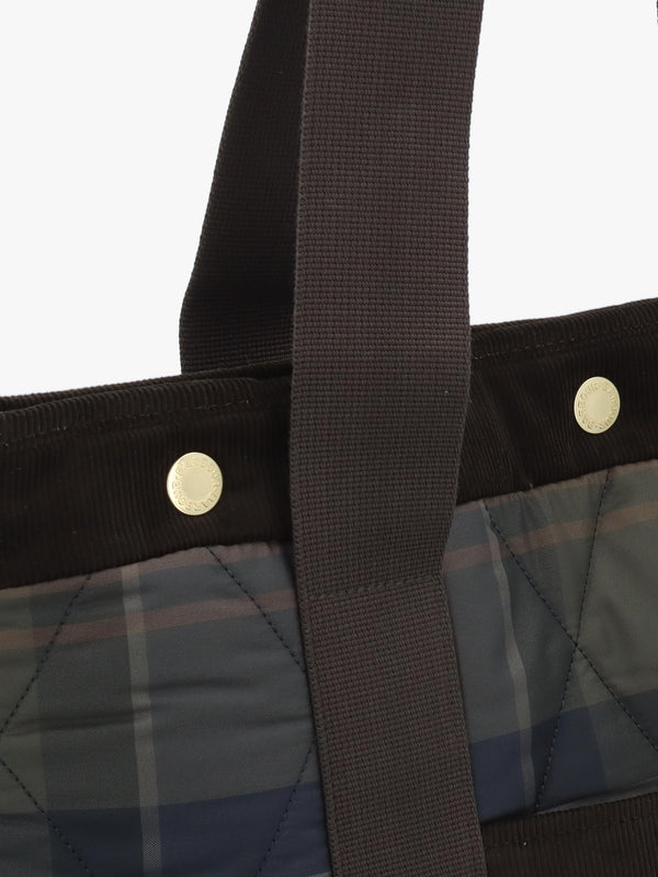 Barbour Healy Quilted Tartan Tote Bag