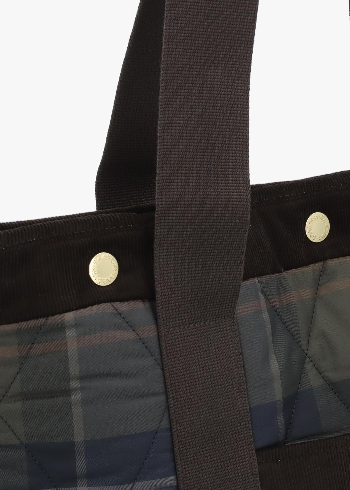Barbour Healy Quilted Tartan Tote Bag