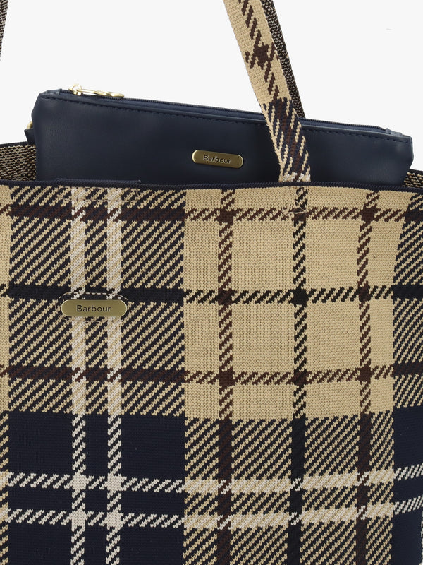 Barbour Layla Birchwood Dress Tartan Tote Bag