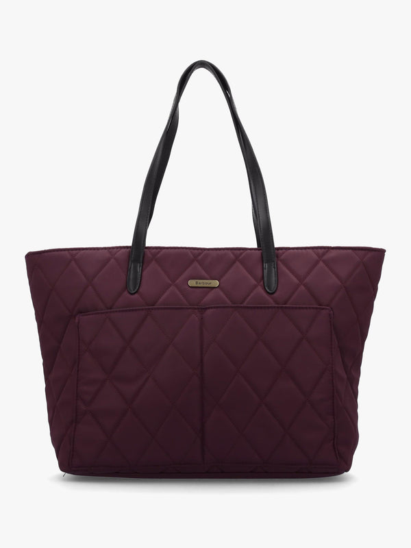 Barbour Quilted Fig Tote Bag
