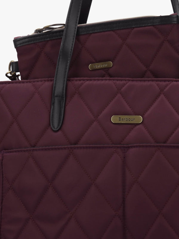 Barbour Quilted Fig Tote Bag