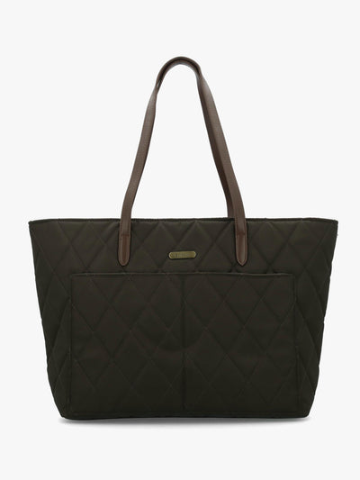 Barbour Quilted Olive Tote Bag