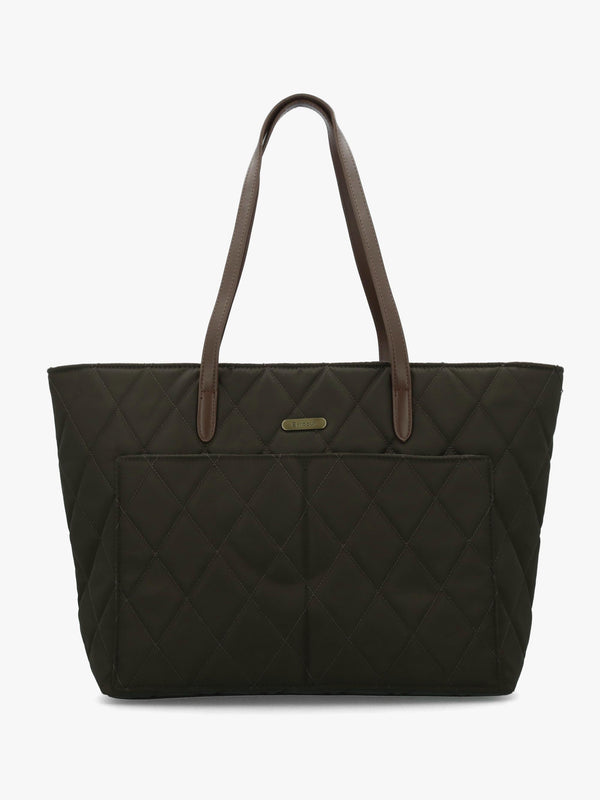 Barbour Quilted Olive Tote Bag