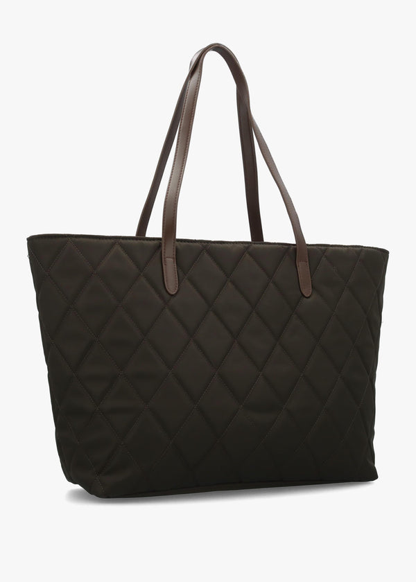 Barbour Quilted Olive Tote Bag