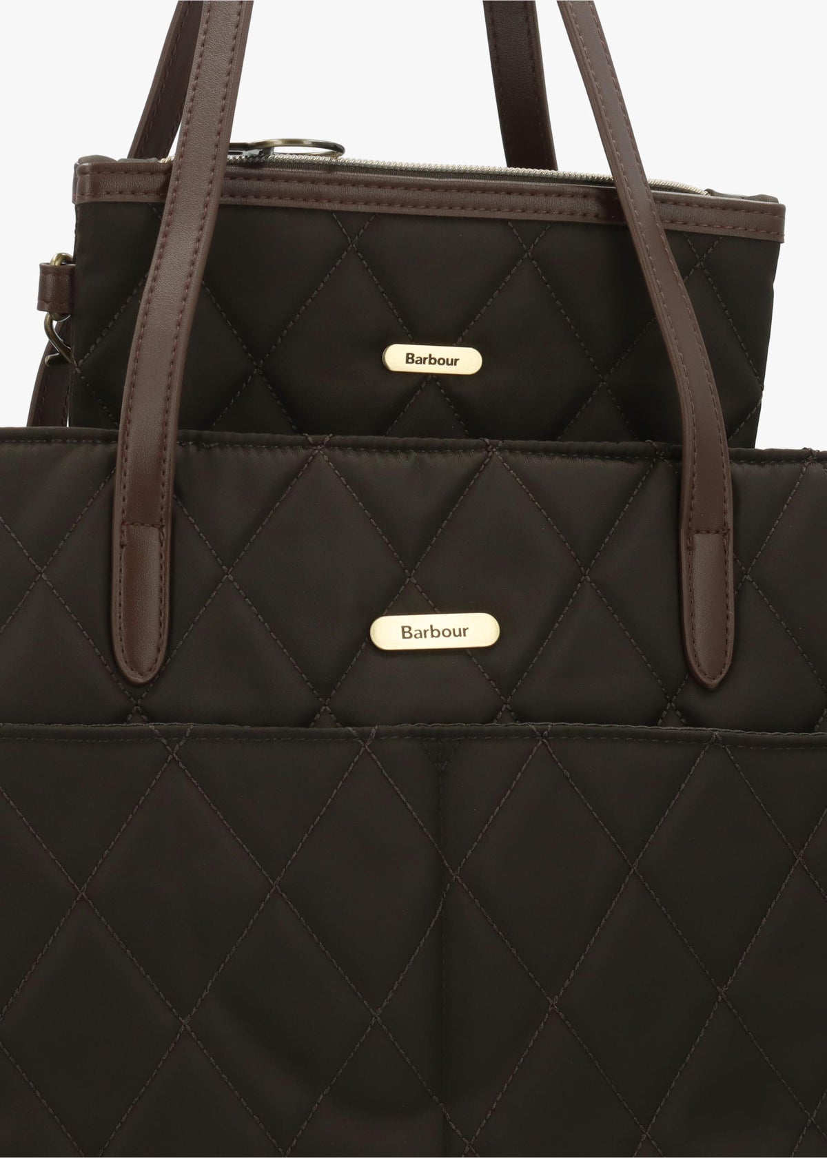 Barbour Quilted Olive Tote Bag
