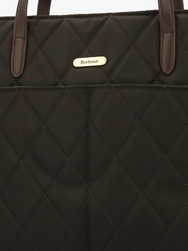 Barbour Quilted Olive Tote Bag