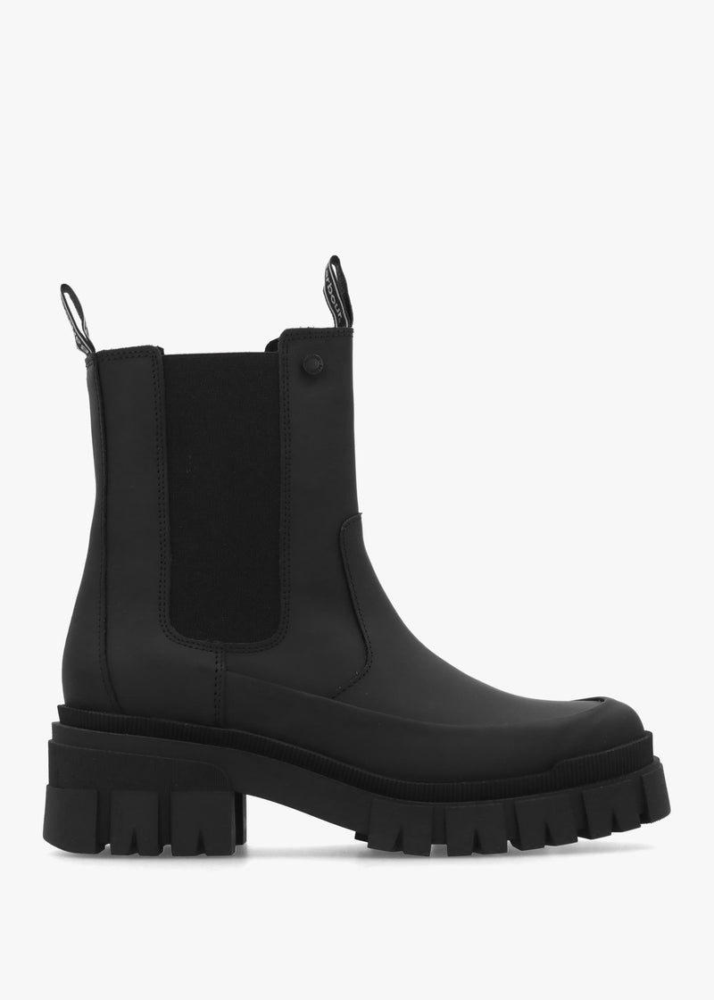 Barbour Sofie Black Leather Chelsea Boots