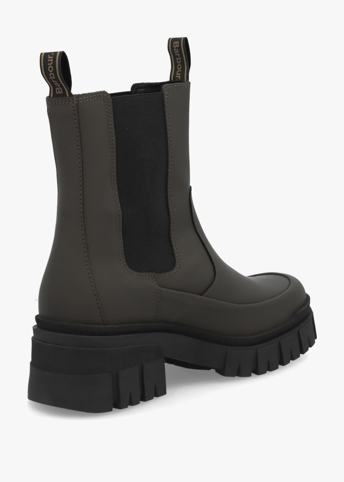 Barbour Sofie Olive Leather Chelsea Boots