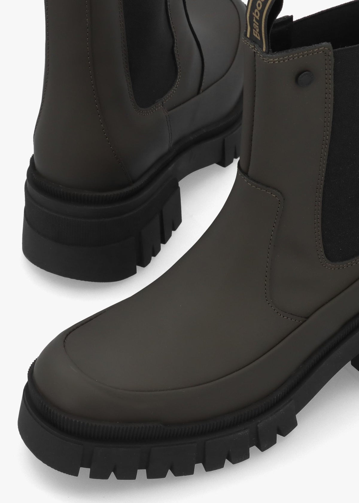 Barbour Sofie Olive Leather Chelsea Boots