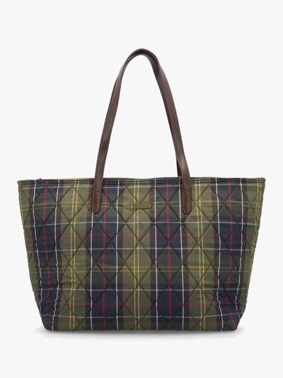 Barbour Weatherman Quilted Classic Tartan Tote Bag