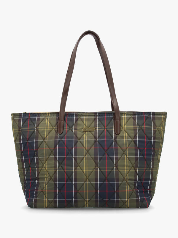 Barbour Weatherman Quilted Classic Tartan Tote Bag