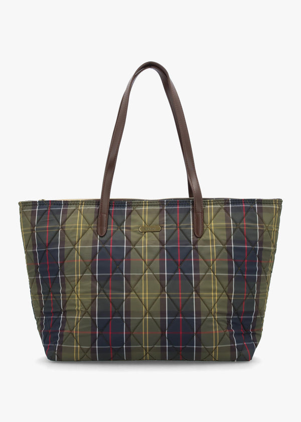 Barbour Weatherman Quilted Classic Tartan Tote Bag