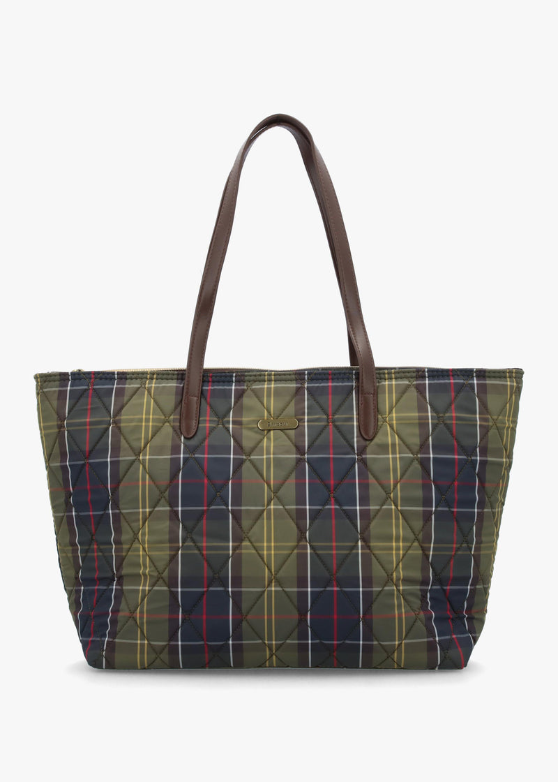 Barbour Weatherman Quilted Classic Tartan Tote Bag
