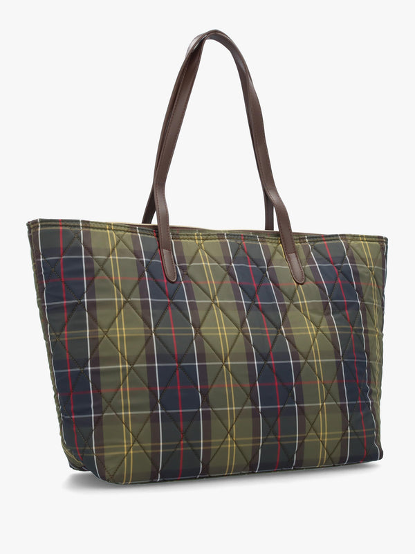 Barbour Weatherman Quilted Classic Tartan Tote Bag