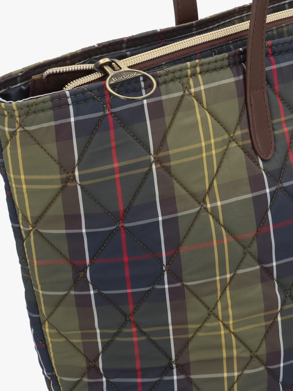 Barbour Weatherman Quilted Classic Tartan Tote Bag
