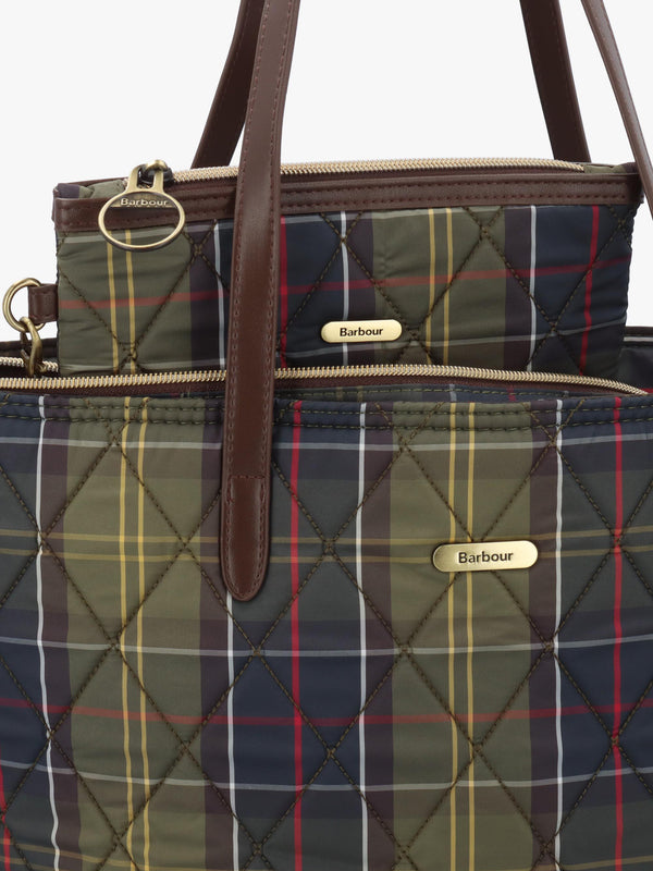 Barbour Weatherman Quilted Classic Tartan Tote Bag