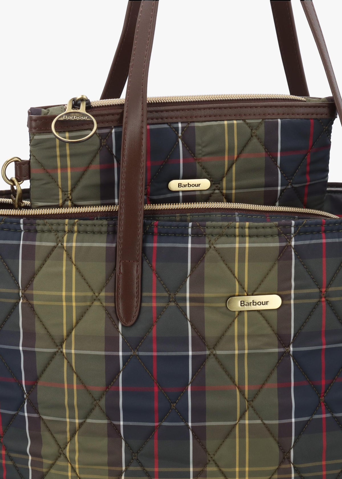 Barbour Weatherman Quilted Classic Tartan Tote Bag