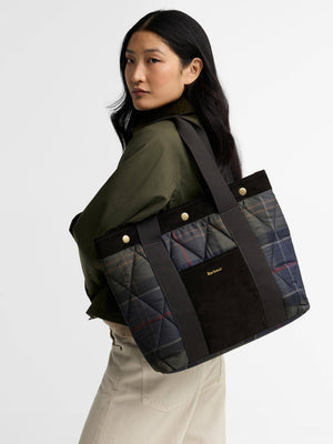Barbour Healy Quilted Tartan Tote Bag