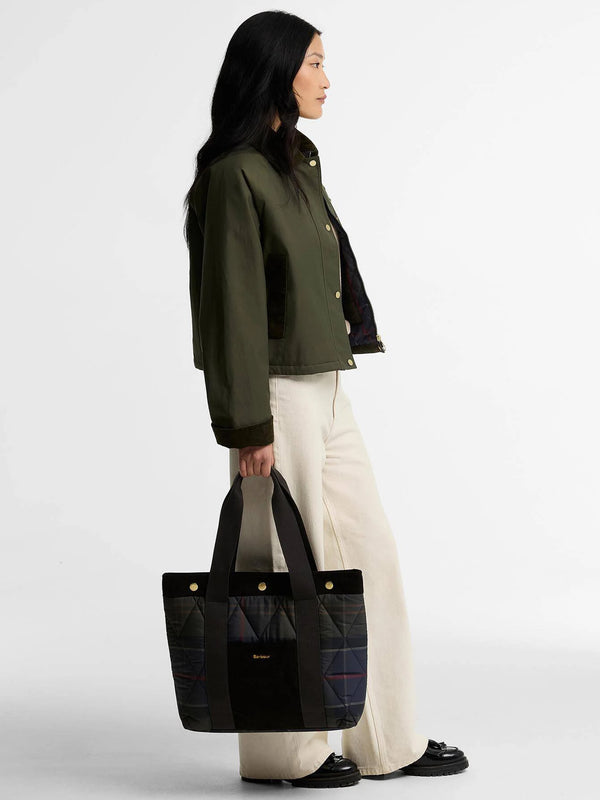 Barbour Healy Quilted Tartan Tote Bag