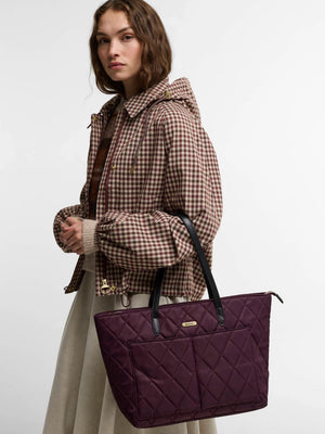 Barbour Quilted Fig Tote Bag