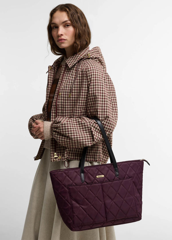 Barbour Quilted Fig Tote Bag