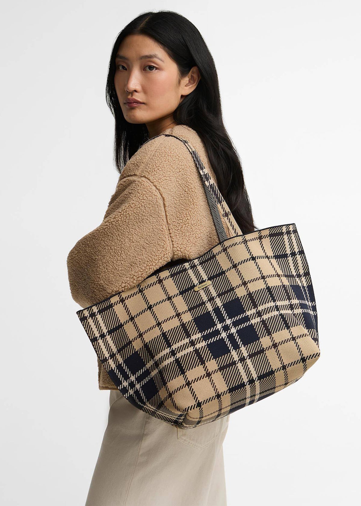 Layla Birchwood Dress Tartan Tote Bag