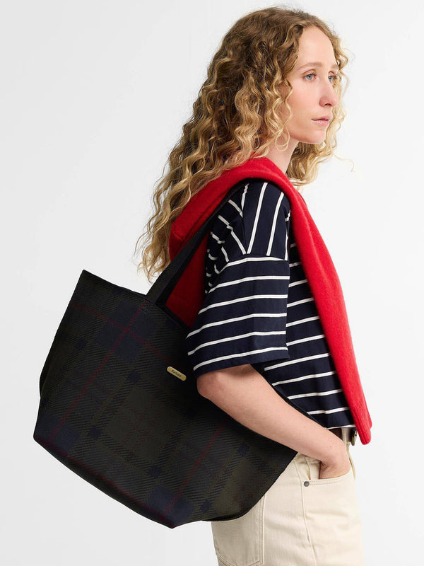 Barbour Layla Shadow Classic Tartan Tote Bag