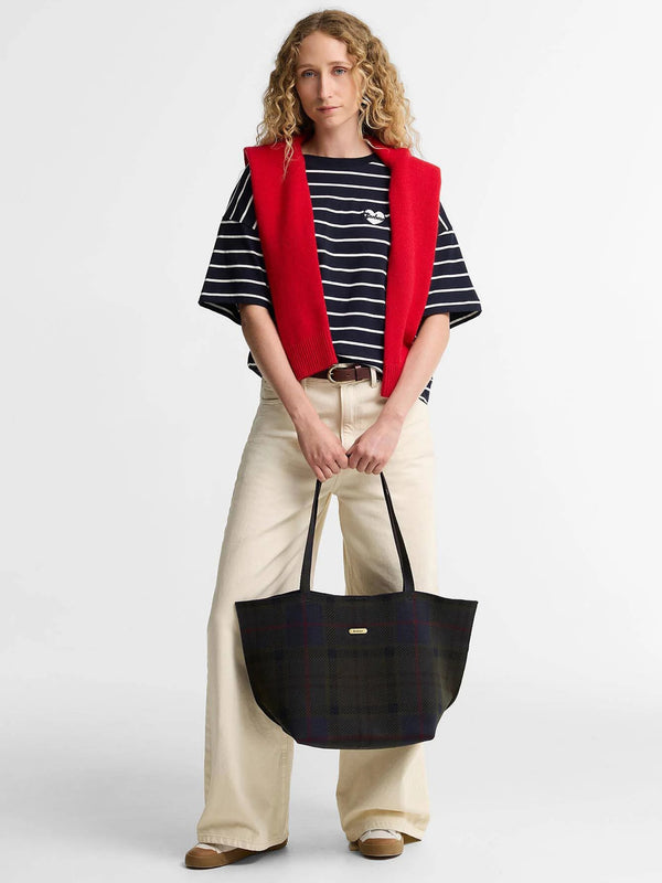 Barbour Layla Shadow Classic Tartan Tote Bag