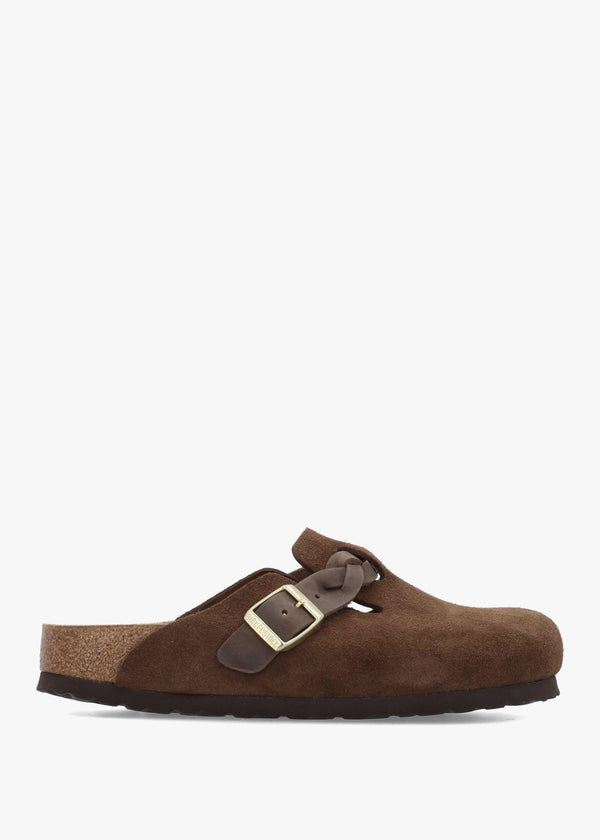 Boston Braided Carafe Suede Leather Clogs