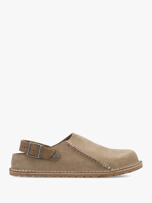 Women's Lutry Premium Suede Leather Gray Taupe Clogs