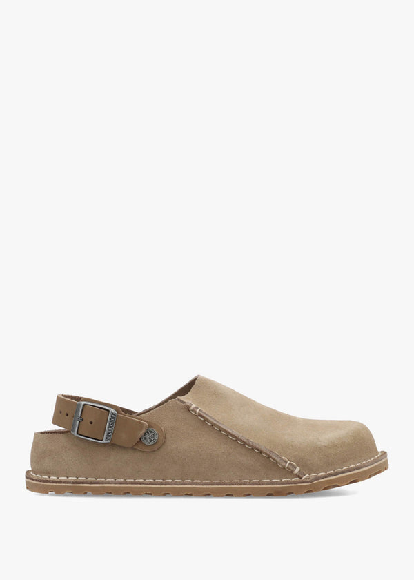 Women's Lutry Premium Suede Leather Gray Taupe Clogs
