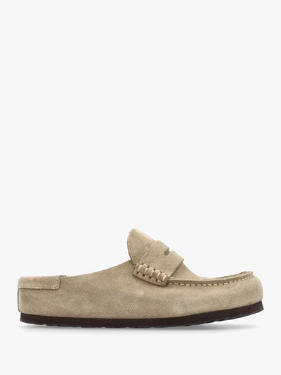 Women’s Naples Wrapped Taupe Suede Clogs