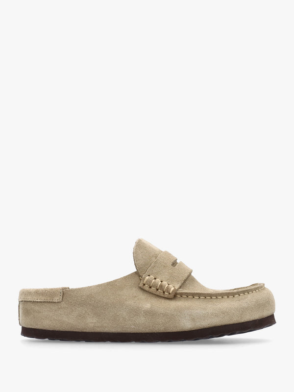 Women’s Naples Wrapped Taupe Suede Clogs