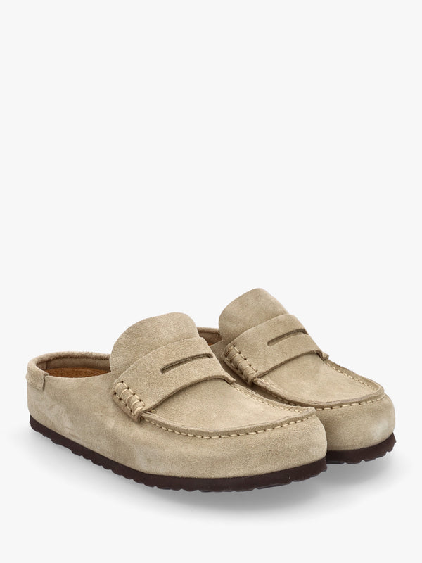 Women’s Naples Wrapped Taupe Suede Clogs