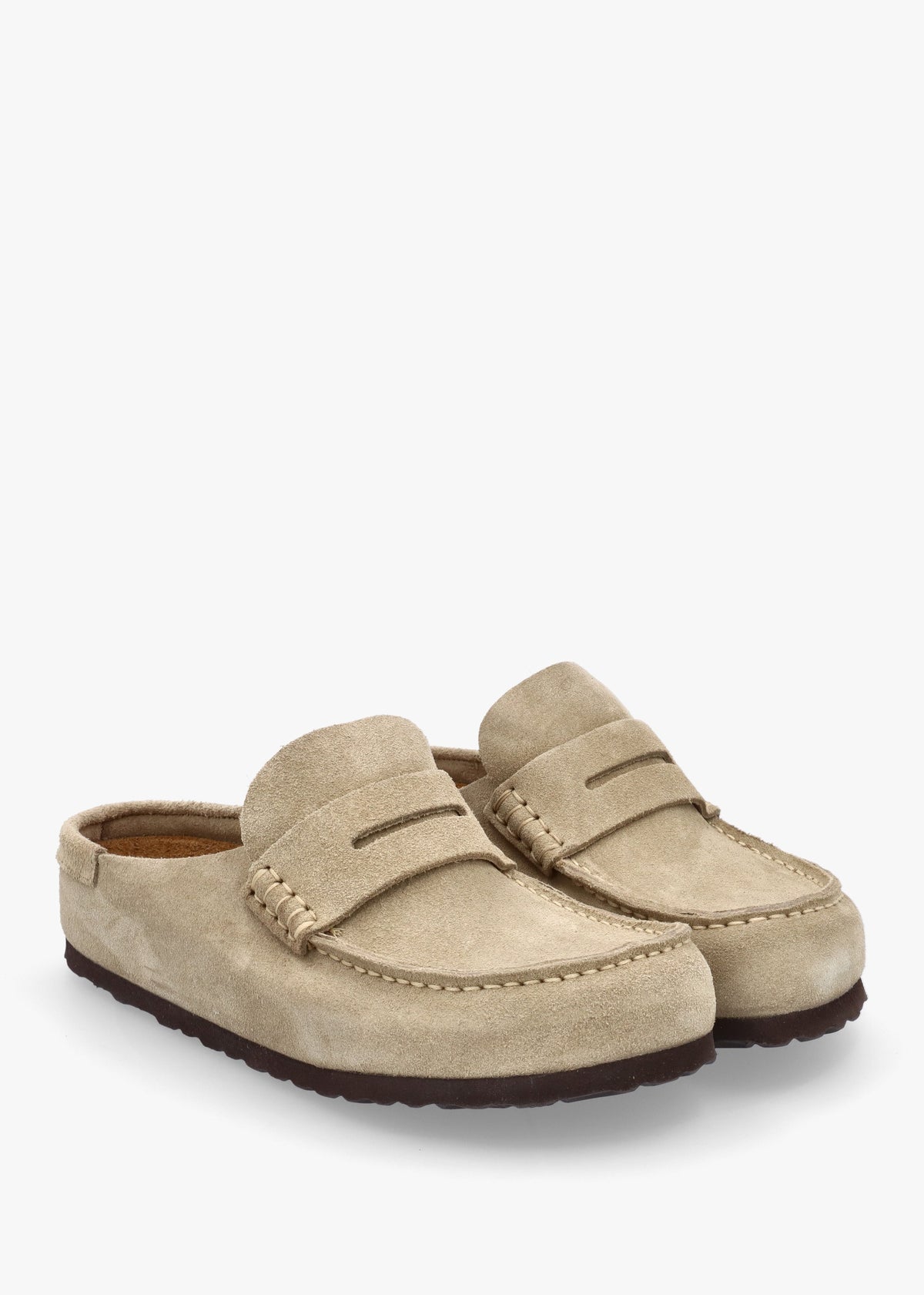 Women’s Naples Wrapped Taupe Suede Clogs