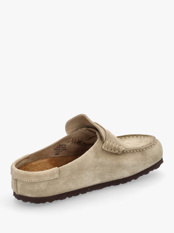 Women’s Naples Wrapped Taupe Suede Clogs