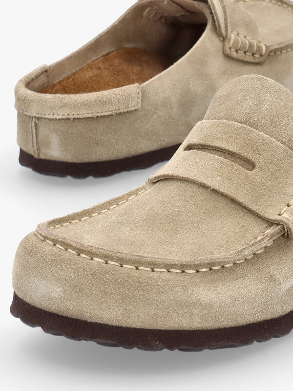 Women’s Naples Wrapped Taupe Suede Clogs