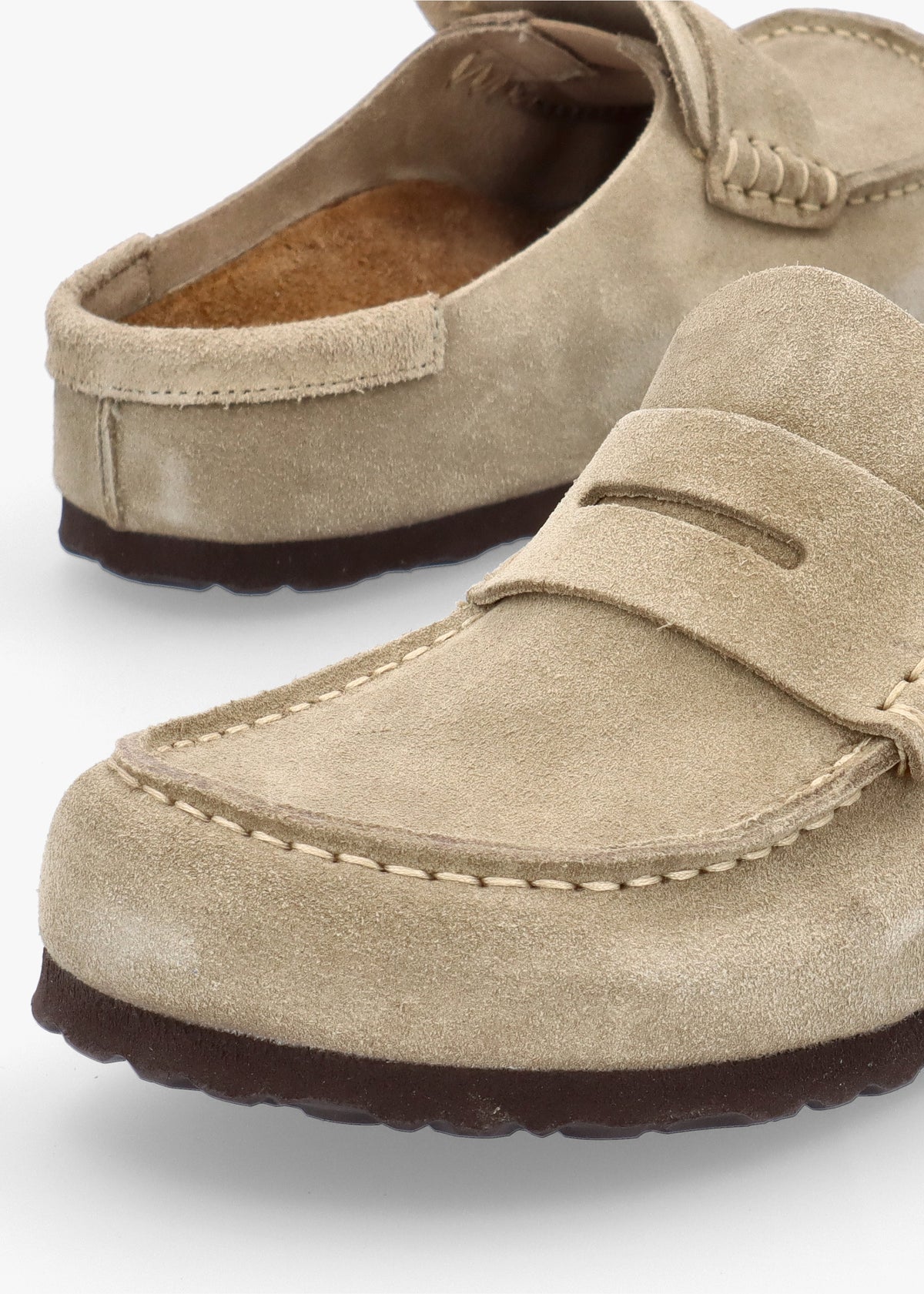 Women’s Naples Wrapped Taupe Suede Clogs