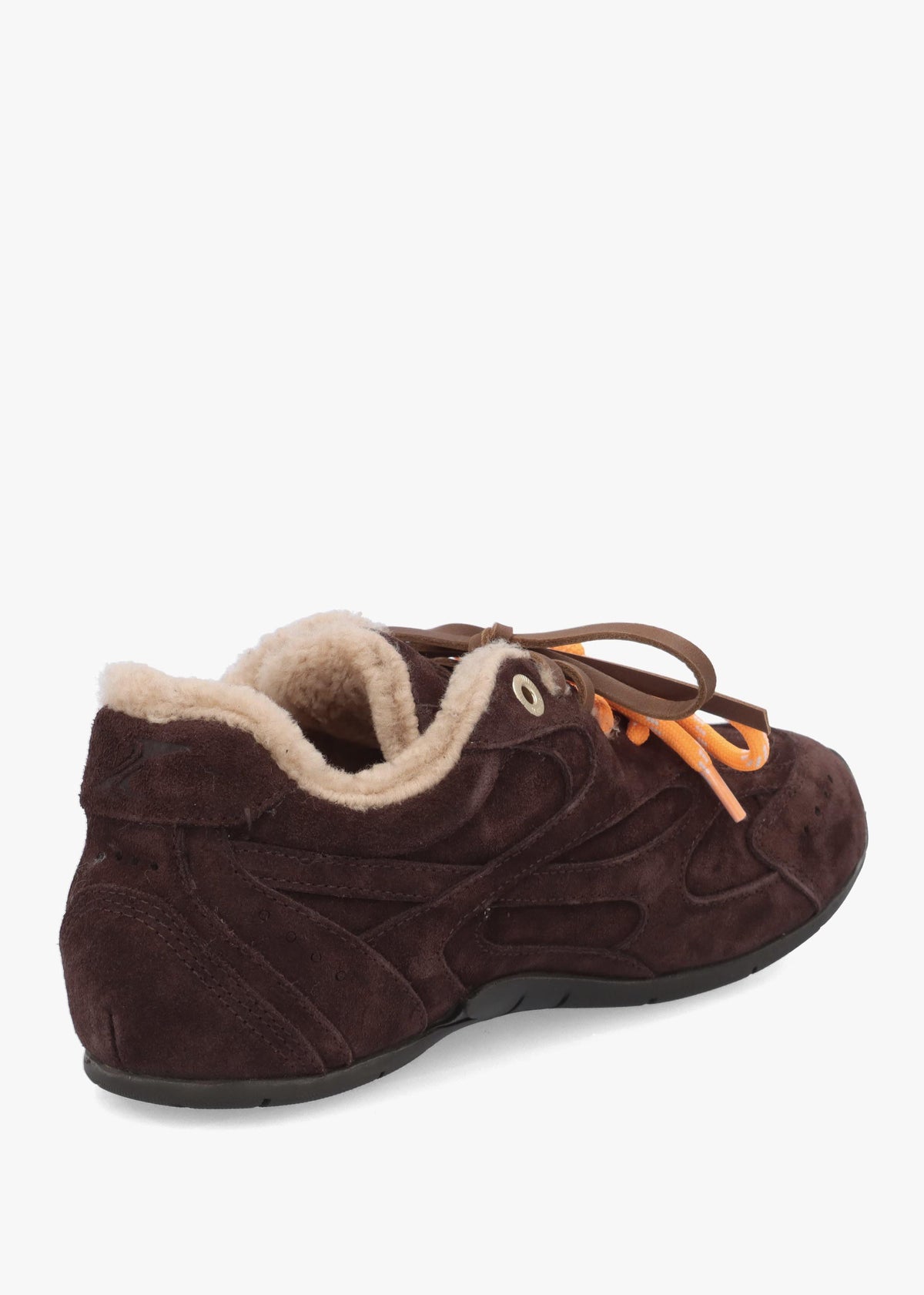 MYR-AA Brown Suede Shearling Low Top Trainers