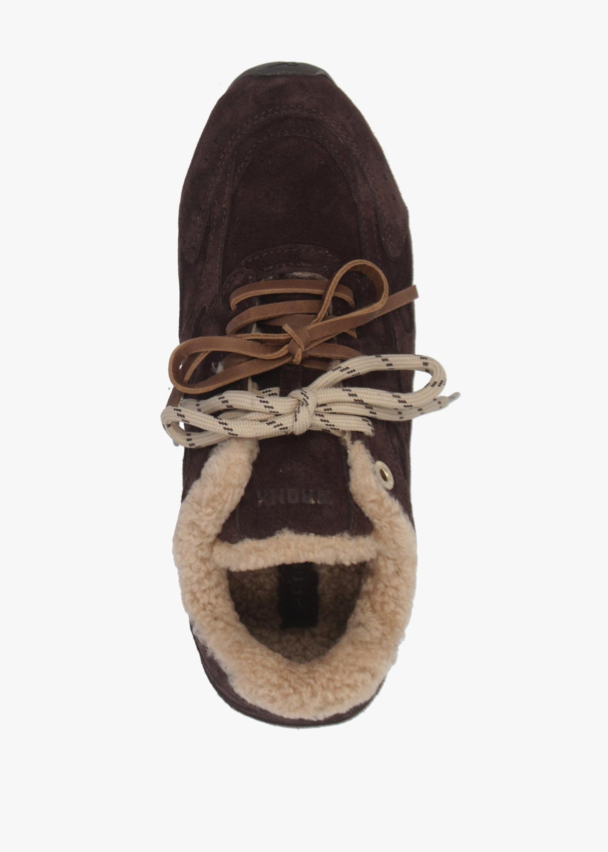 MYR-AA Brown Suede Shearling Low Top Trainers