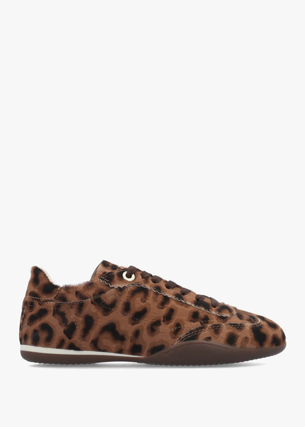 Bronx PARK-ERR Leopard Calf Hair Low Profile Trainers