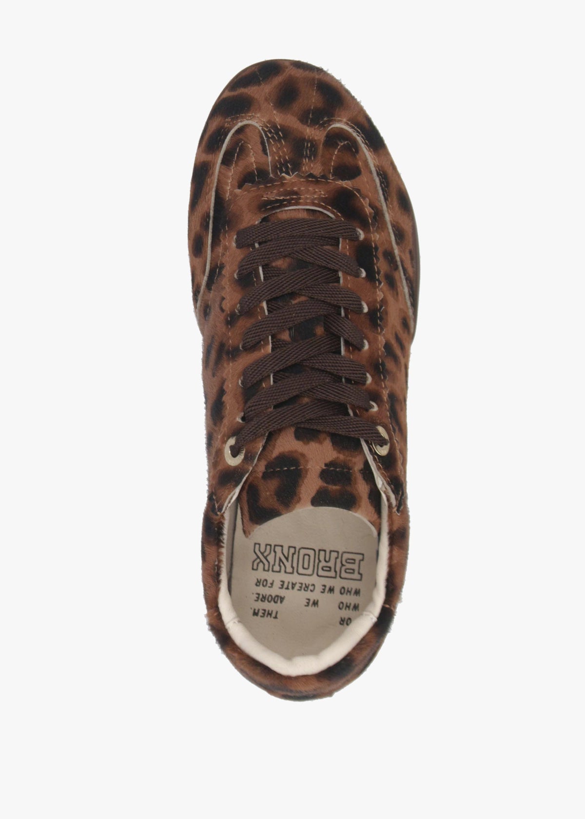 Bronx PARK-ERR Leopard Calf Hair Low Profile Trainers