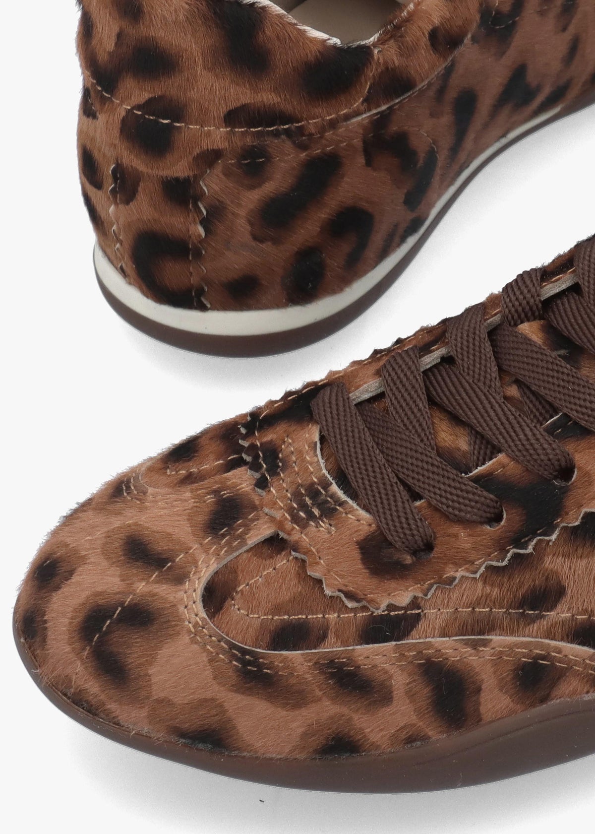 Bronx PARK-ERR Leopard Calf Hair Low Profile Trainers